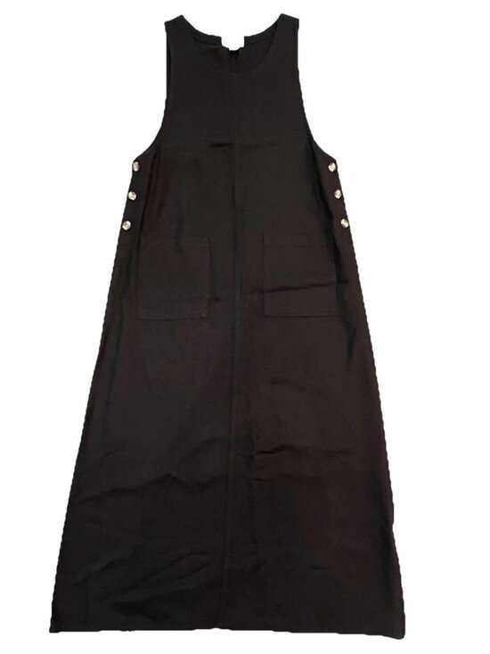 Talbots Dresses & Skirts - Talbots Women’s Overall Dress Long Size Medium Tencel Maxi Tank Jumper Black